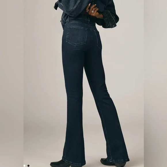 PAIGE Manhattan Baylor Dark Indigo Boot Cut Jeans - Picture 2 of 15